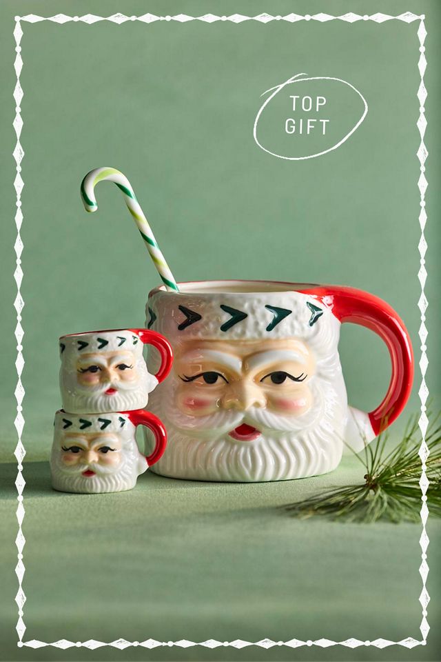 Ceramic Santa Espresso Cups, Set of 2 #2