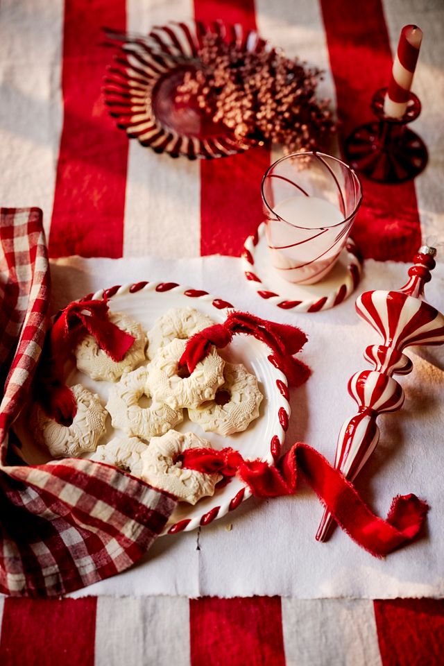 Candy Cane Ceramic Plate #1