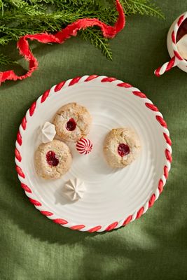 Candy Cane Ceramic Plate