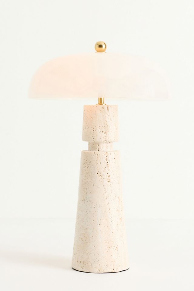 Maribel Travertine Table Lamp #1
