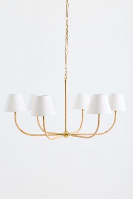 Wrapped Rattan Chandelier