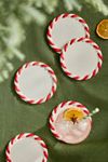 Candy Cane Ceramic Coasters, Set of 4