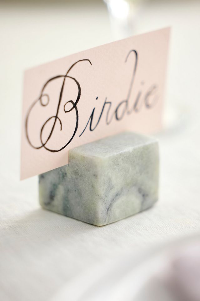 Green Marble Place Card Holders, Set of 4