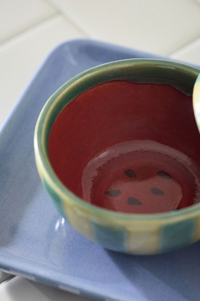Meyer Ceramic Watermelon Lidded Bath Canister #3