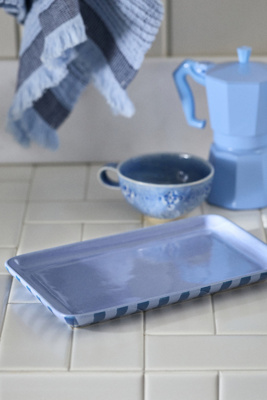 Meyer Ceramic Stripe Bath Tray