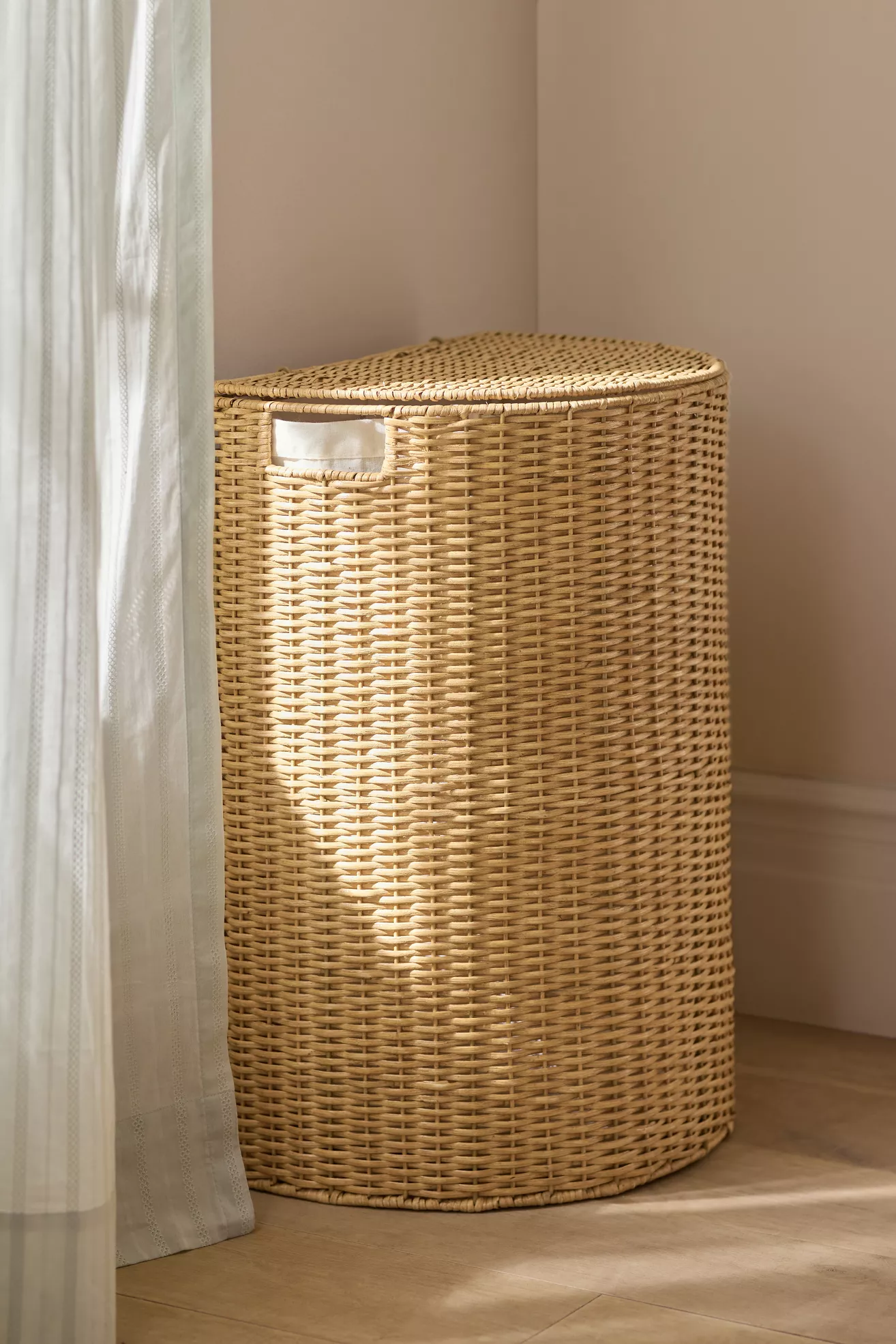 Wicker Half Moon Hamper