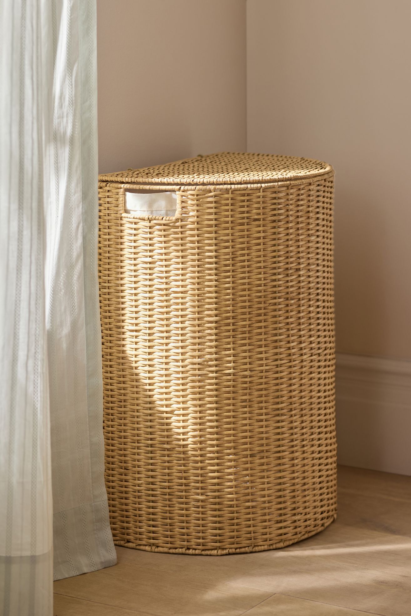 Wicker Half Moon Hamper - Natural, One Size