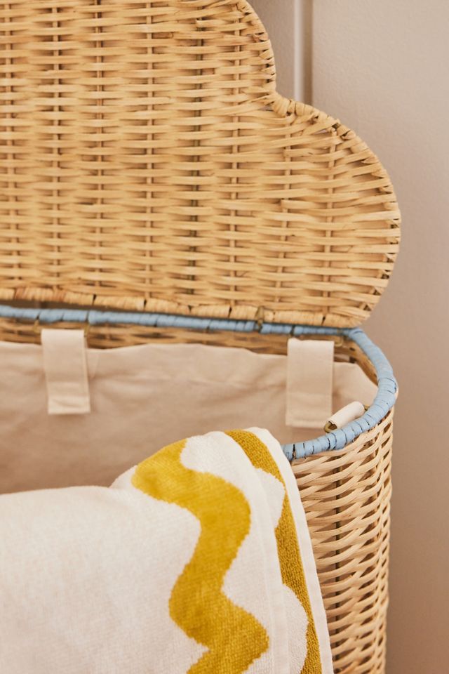 Cloud Woven Wicker Hamper #1