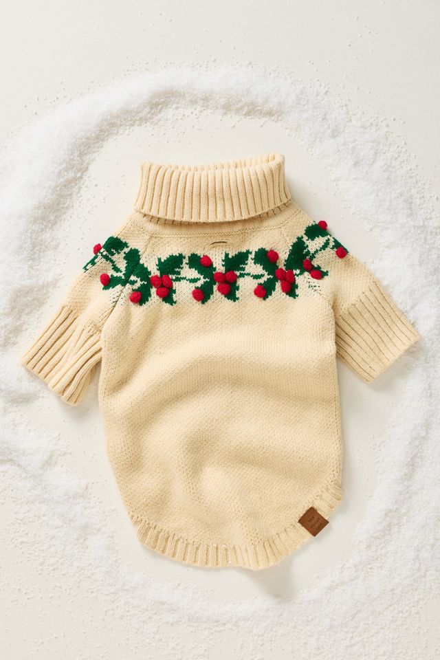 The Foggy Dog Holly Bobble Dog Sweater #2
