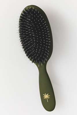 Fan Palm Medium Hair Brush In Green
