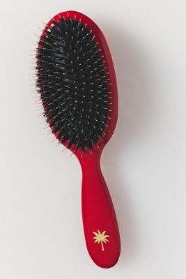 Fan Palm Medium Hair Brush In Red