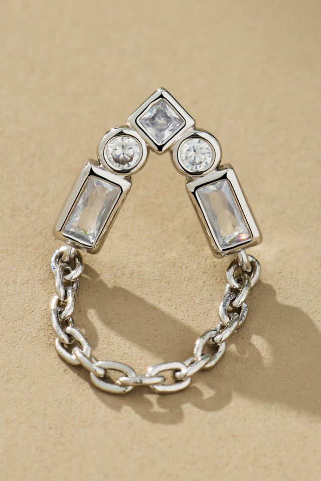 Crystal Teardrop Drippy Post Earrings #1