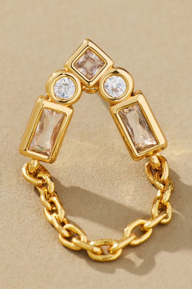 Crystal Teardrop Drippy Post Earrings #1