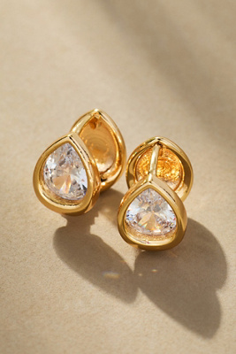 By Anthropologie Dainty Teardrop Post Earrings In Gold