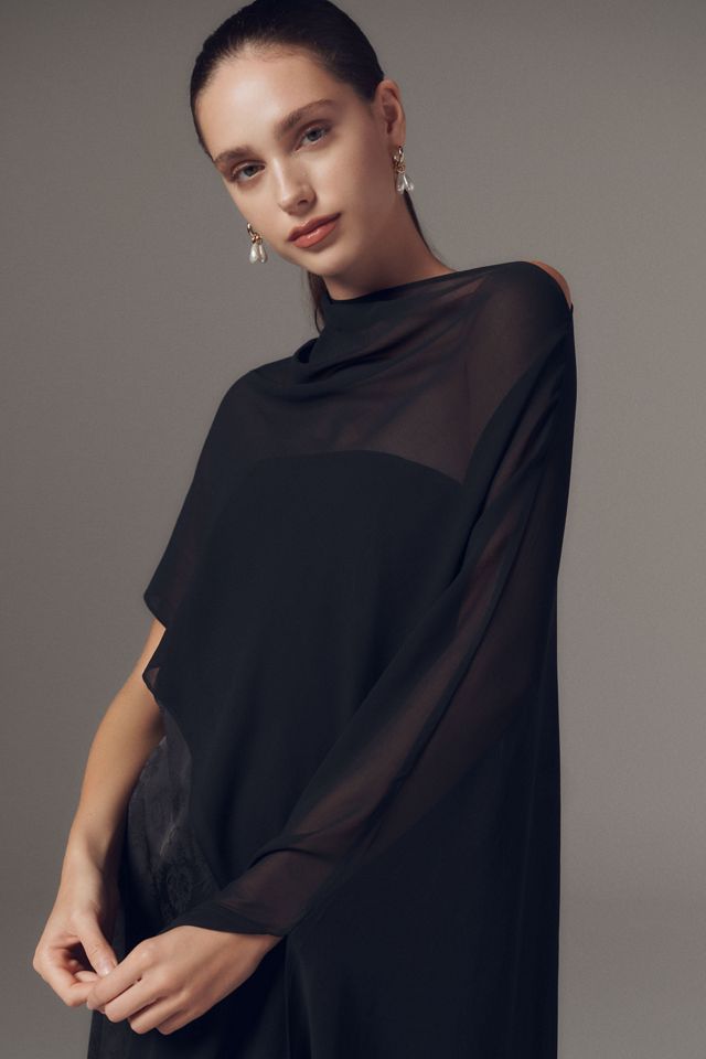 DIARRABLU Tubi Cape Maxi Dress #2