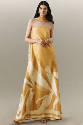 DIARRABLU Tubi Cape Maxi Dress