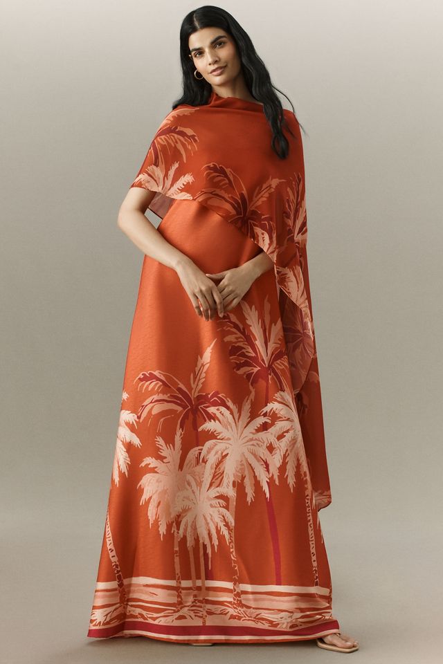 DIARRABLU Tubi Cape Maxi Dress #3