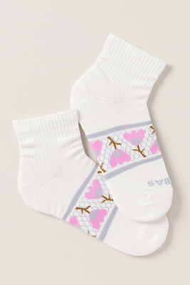 Bombas Garden Party Quarter Socks In White