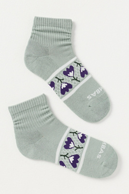 Bombas Garden Party Quarter Socks In Gray