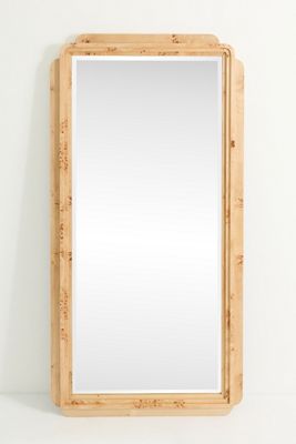 Betti Burl Wood Floor Mirror