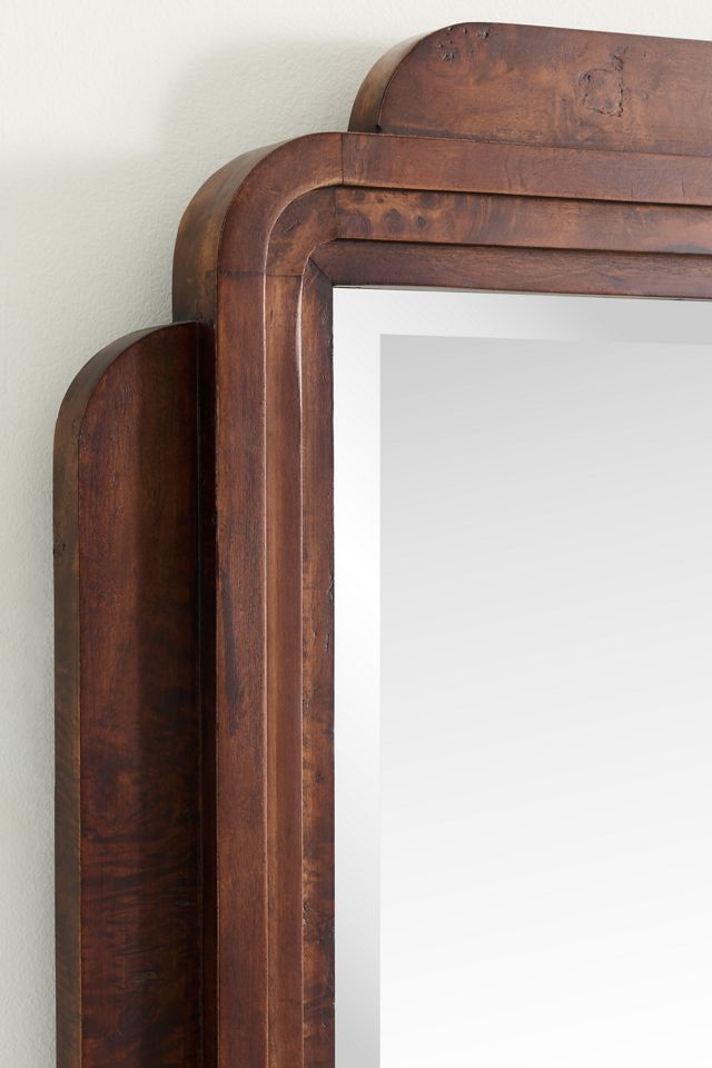 Betti Burl Wood Portrait Wall Mirror #2