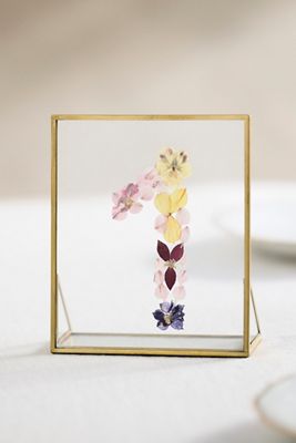 Pressed Floral Table Number