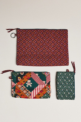 Vera Bradley X Anthropologie 3-pouch Organizer Set In Green