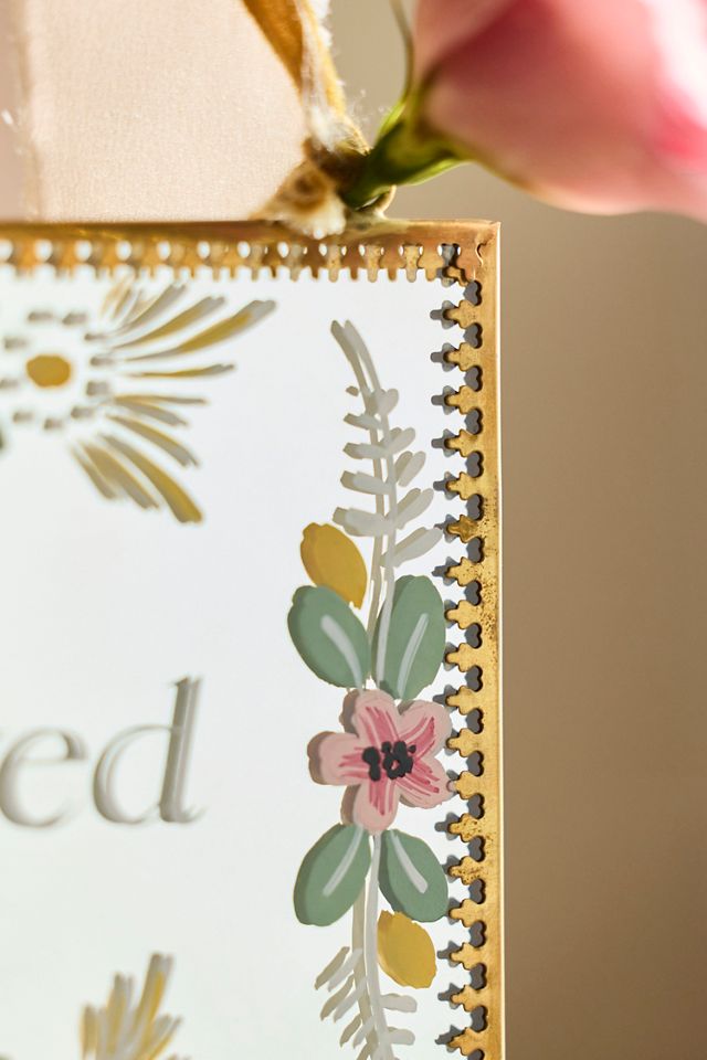 Floral Mirror Reserved Sign #1