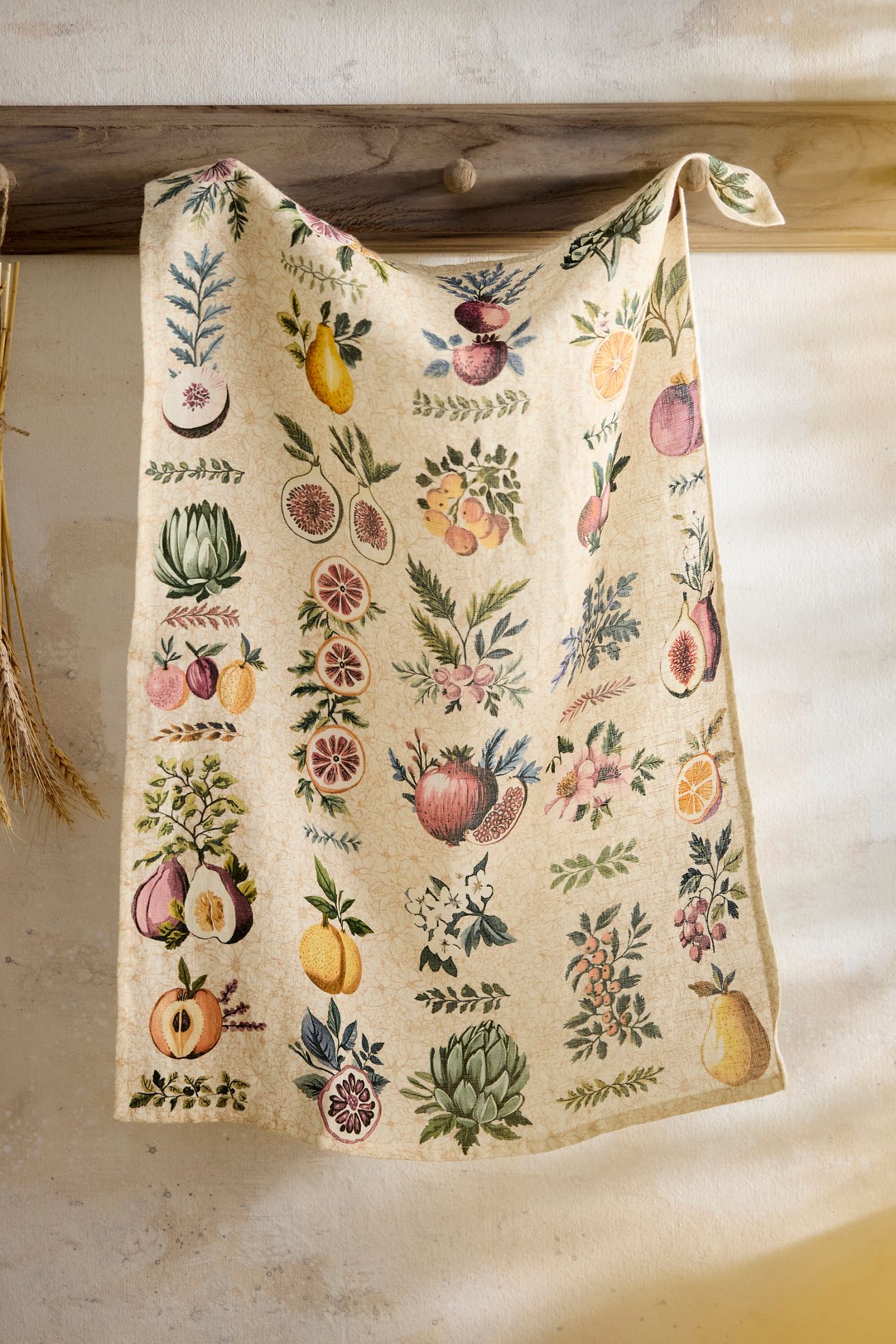 Autumn Bounty Linen Dish Towel - Multi, Standard, One Size