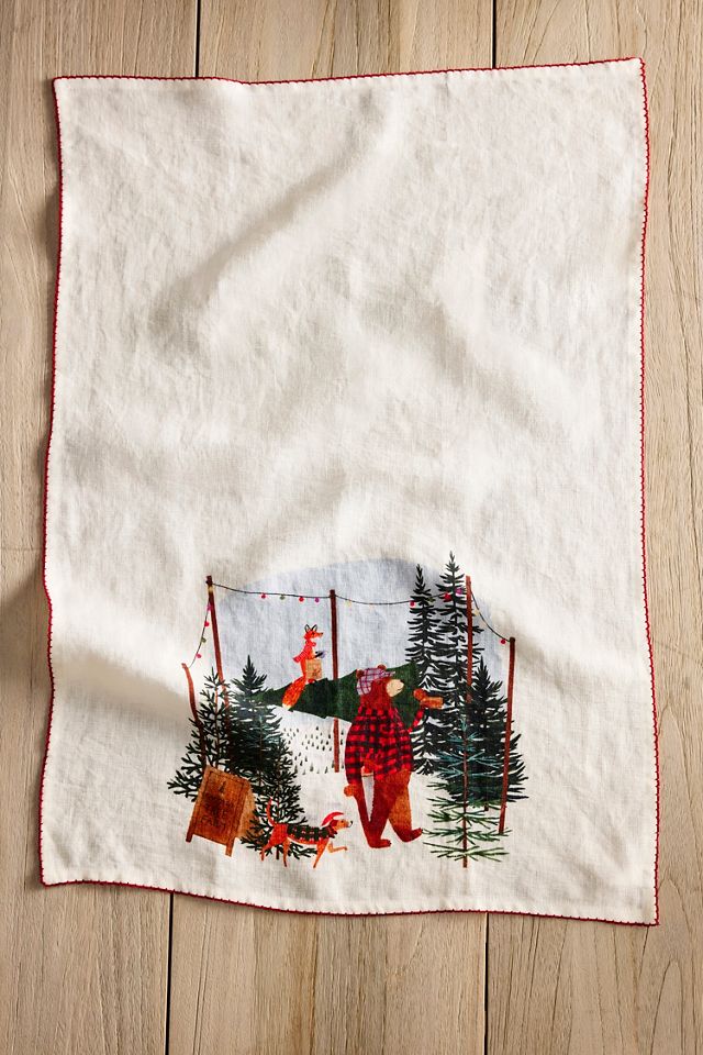 May We Fly Tree Farm Friends Dish Towel #2