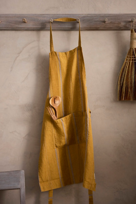 Terrain Amber Stripe Linen Apron
