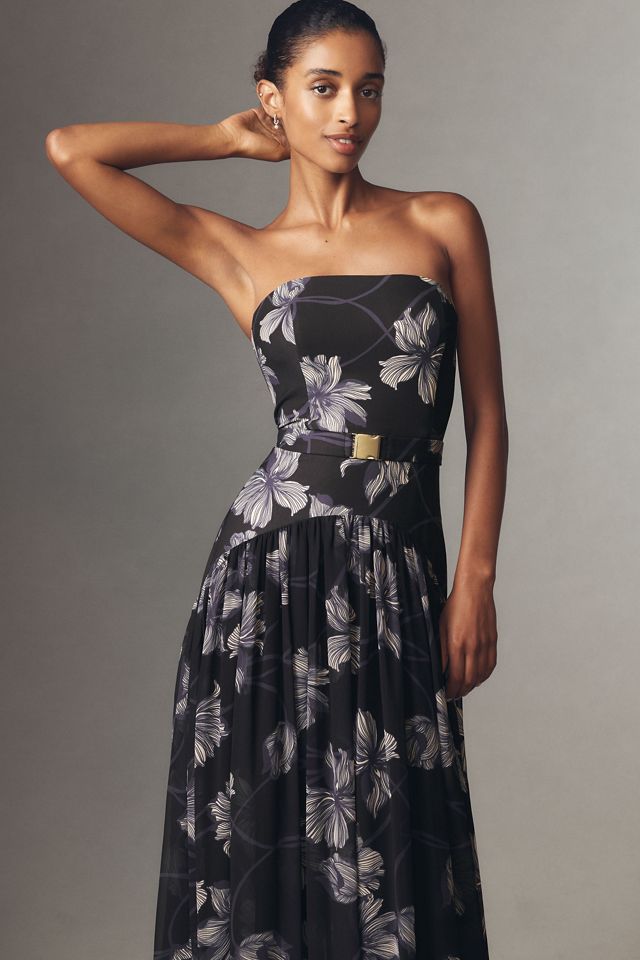 Hutch Carmel Strapless Belted Drop-Waist Maxi Dress #3