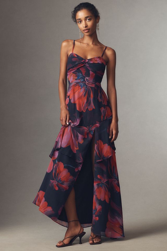 Hutch Jamila Sleeveless Twist-Front Side-Slit Maxi Dress #1