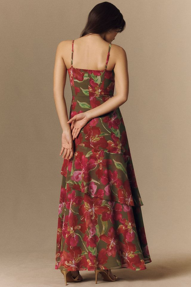 Hutch Jamila Sleeveless Twist-Front Side-Slit Maxi Dress