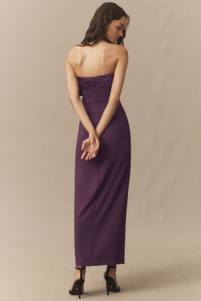 Hutch Serina Strapless Bow Sash Maxi Dress #1