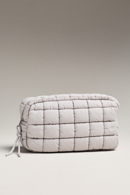 Urban Expressions Quilted Puffer Cloud Cosmetic Pouch In Gray
