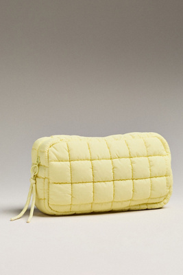 Urban Expressions Quilted Puffer Cloud Cosmetic Pouch In Yellow