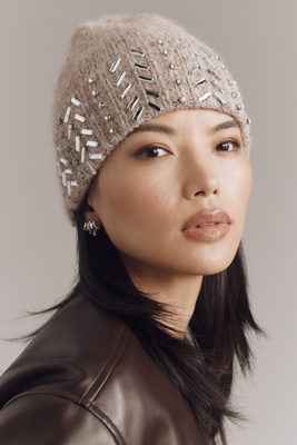 By Anthropologie Tonal Gem Beanie In Sand