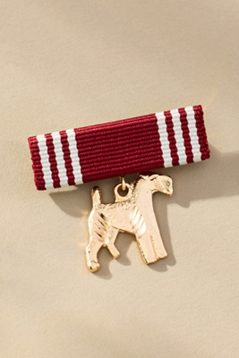 By Anthropologie British Dog Brooch In Red