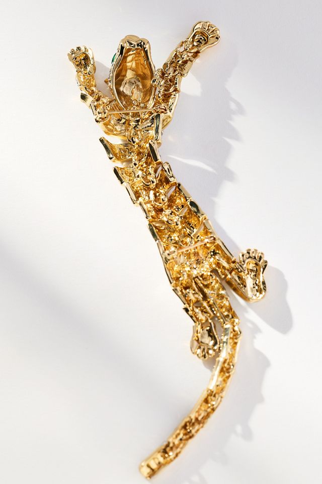 Rhinestone Tiger Brooch #1