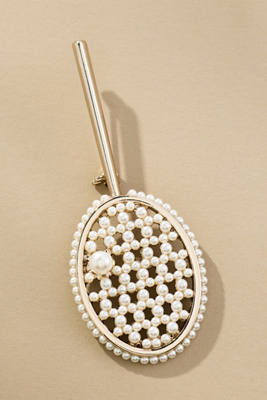 By Anthropologie Sports Icon Brooch In White