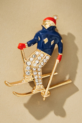 By Anthropologie Sports Icon Brooch In Blue