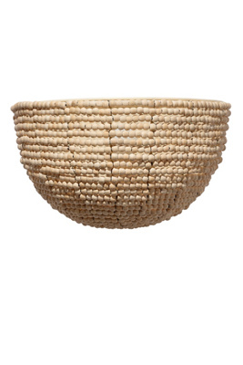 Anthropologie Barnacle Wood Bead Demi Lune Sconceu200b In Sand