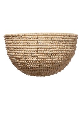 Barnacle Wood Bead Demi Lune Sconce​