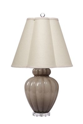 Agnes Taupe Glass Table Lamp​