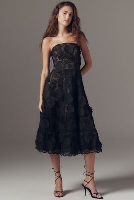 Dress The Population Kailyn Strapless Fit & Flare Midi Dress