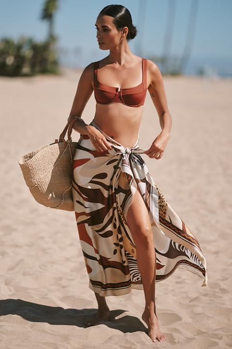 Elegancia Tropical Silk Blend Sarong