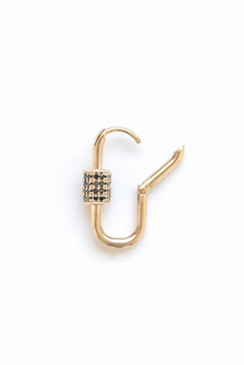 Nicolas Ambrosio Love Lock Diamond Single Earring In Gold