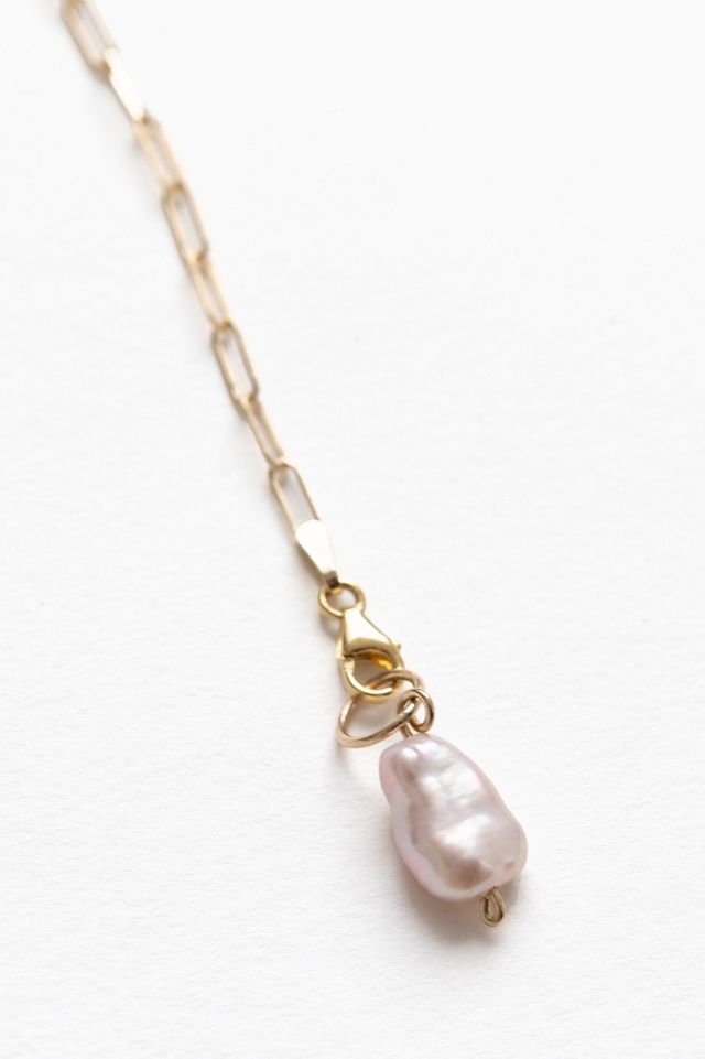 Nicolas Ambrosio Stone & Pearl Lariat Necklace #2