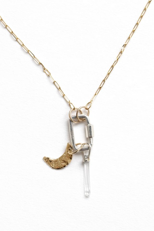 Nicolas Ambrosio Sun Moon Love Lock Charm Necklace #1